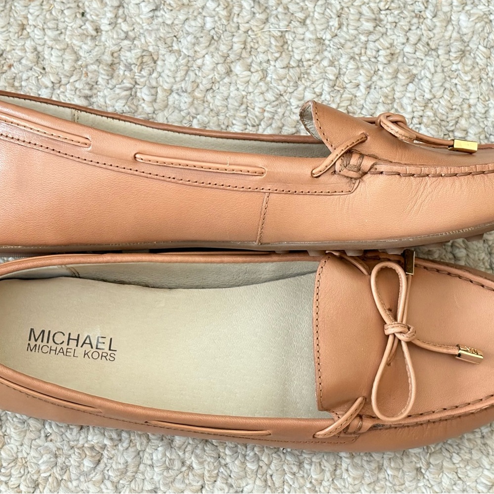 Michael Kors Camel Leather Loafers for Women Size 11